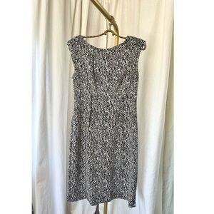 Elegant Black and White Patterned Dress